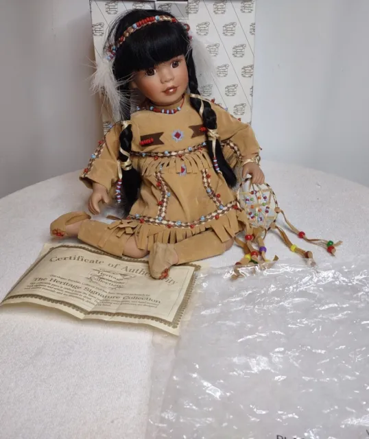 American Princess Porcelain Doll #12307 Winema Heritage Signature Collection COA