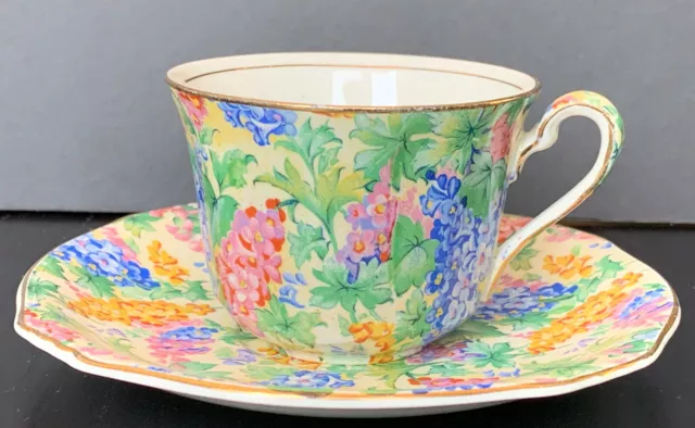 Vintage Royal Winton Grimwades Somerset Chintz Tea Cup And Saucer Set
