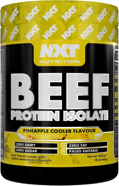 Isolate Pure Powder NXT BEEF PROTEIN Isolate 540G - High Protein Powder in Natural Amino ...