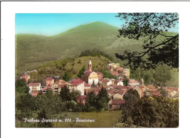 Cartolina Fabrosa Soprana Panorama Cuneo  1967