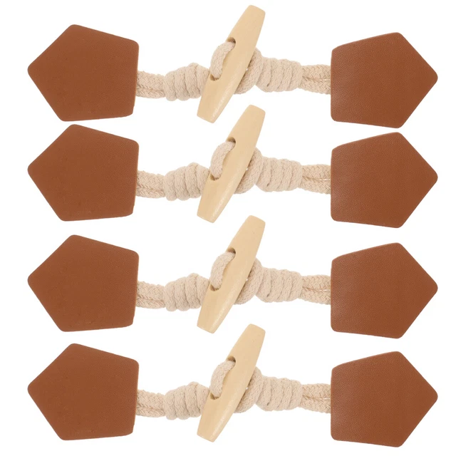 8 Pairs Coat Closure Buttons Replacement Clothing Toggle Garment