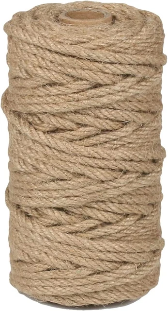 Cuerda de cordel de yute Perkhomy 4 mm 120 ft cordel natural para proyectos artesanales arañazos de gato