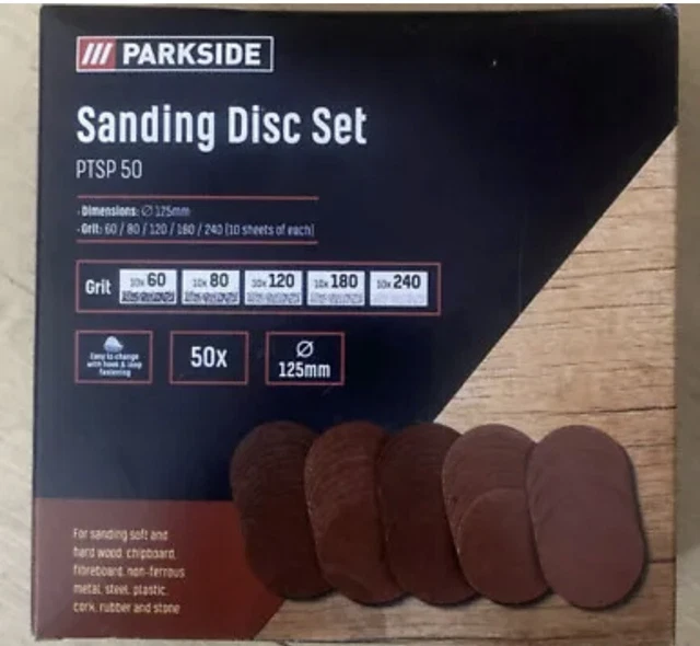PARKSIDE SANDING DISC Set For Parkside Disc Sander PTSG 140 C3 50
