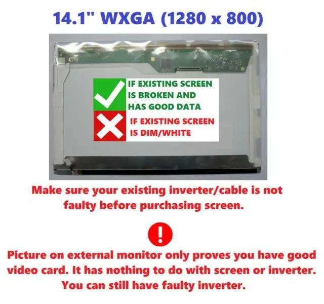 TOSHIBA SATELLITE M305-S4910 LAPTOP LCD Screen 14.1" WXGA CCFL