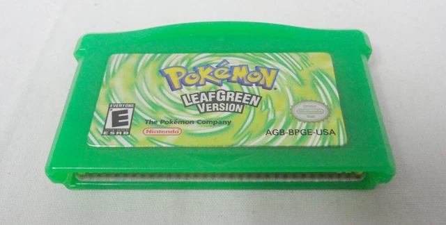 NINTENDO GAMEBOY ADVANCE Pokémon Feuille Verte Jeu Vidéo Authentique