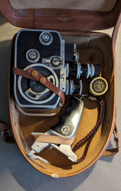 Paillard Bolex B8SL 8mm Cine Camera With Original Lockable Leather Case