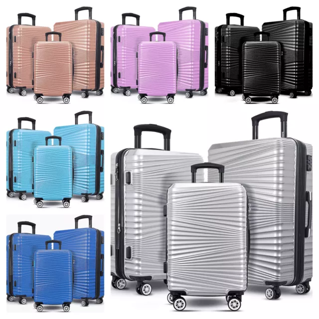 Hard Case Luggage Shell PC+ABS Cabin Suitcase 4 Wheel Travel Bag Lightweight