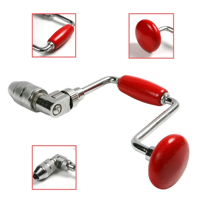 BRACE JAW CHUCK Woodworkings Handle Boring Drilling Hand Tool & Twist