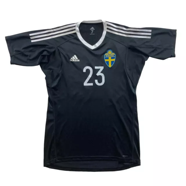 Adidas Sweden 2016-18 #23 Adizero Match Worn Youth football shirt jersey size L