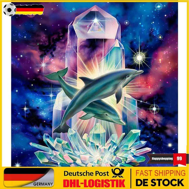 5D DIY Diamond Painting Crystal Dolphins Full Square Drill Picture Art Crafts