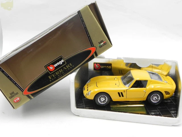 Miniature Ferrari 250 GTO 1964 – GUILOY 1/18, Jaune, Collection (sans Boîte)