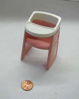 little tikes pink doll high chair