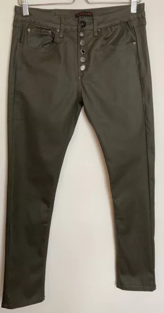 Place du jour Damen jeans Hose Grün Olivengrün Gr.40 Baumwolle