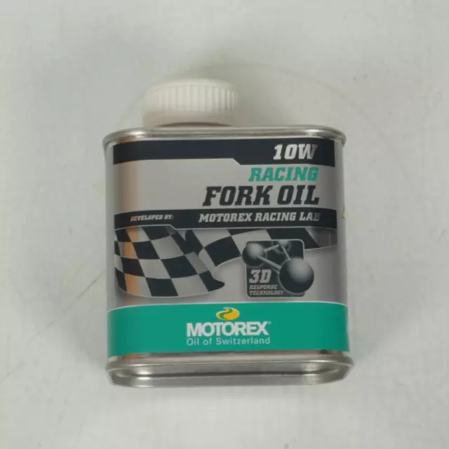Bidon d'huile de fourche 10W Motorex Racing Fork Oil 3D 250ml pour moto Neuf
