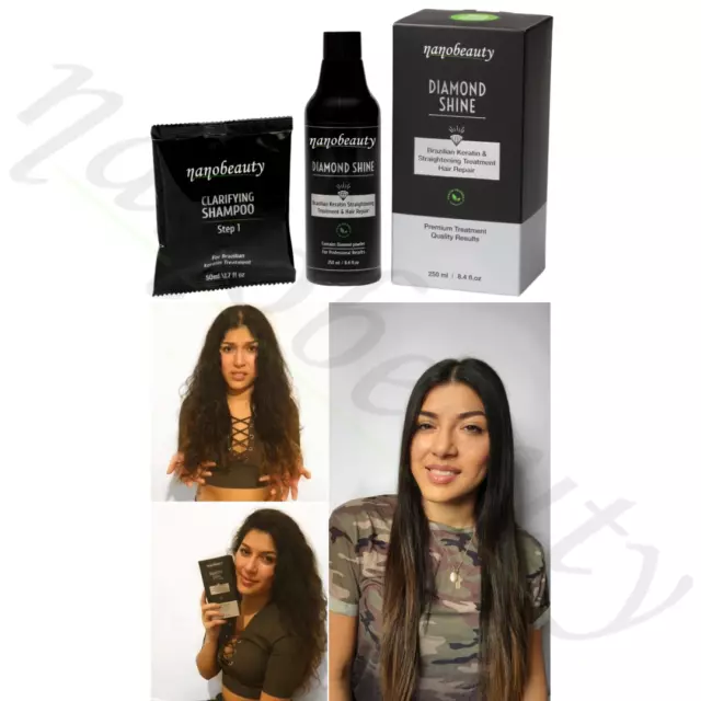 Brazilian Keratin Treatment Hair Straightening Kit Nanobeauty Diamond Shine