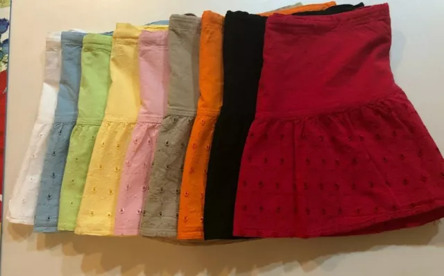 Mini Skirts Ladies 100% Cotton Embroidered Garment Dyed (10 Colors) 2