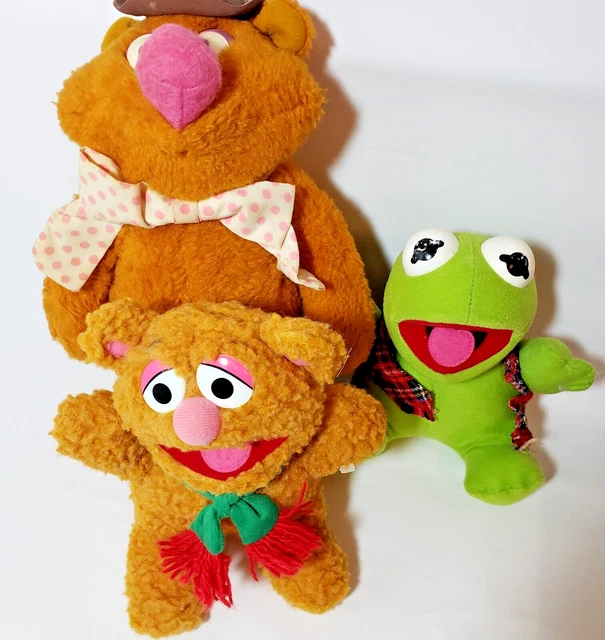 Muppets FOZZIE JIM HENSON Bear KERMIT FISHER PRICE Stuffed Animals Plush Lot