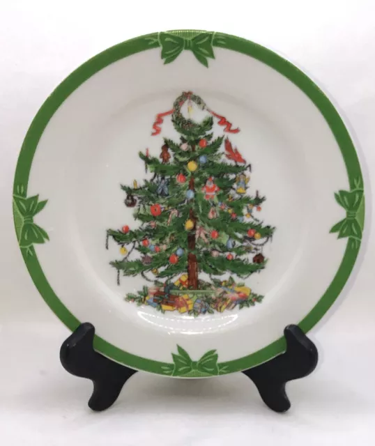 1950s MCM George's Briard YULE TIDE Christmas Tree 7.5” DESSERT SALAD PLATE B