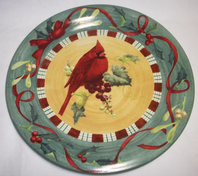 Lenox WINTER GREETINGS Christmas Everyday: Dinner Plate: CARDINAL: EXC: NR