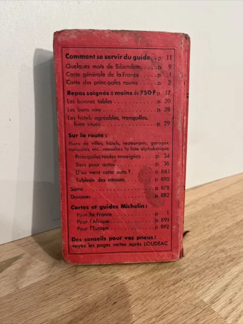 Ancien Guide Rouge Guide Du Pneu MICHELIN de  1957 2