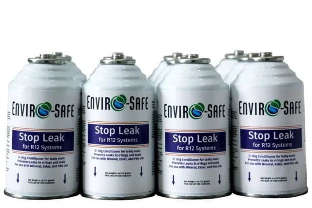 Envirosafe Automotive A/C Refrigerant Stop Leak, case of 12 4 oz. Cans