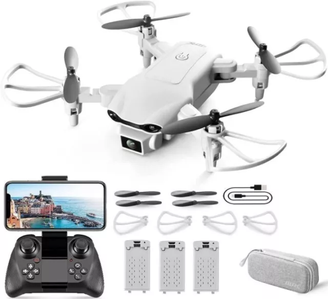 4DRC V9 Mini FPV RC Drone 3D Flips with 1080P HD Camera Toys 3 Batteries