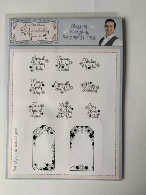 Sentimentally Yours Blossom Everyday Sentiments Tags 11 Photopolymer Stamps