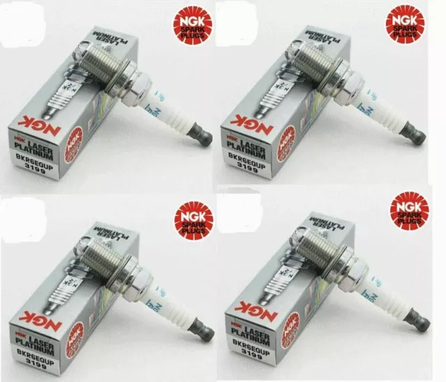 NGK Spark Plugs BKR6EQUP 3199 x4 Fits (BMW) MINI R50 R52 R53 12120037608