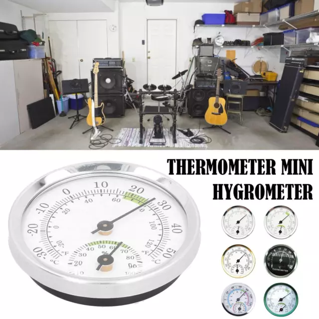 Thermometer Mini Hygrometer Analog Luftfeuchtigkeit Raumklima Außen/Innen 2024