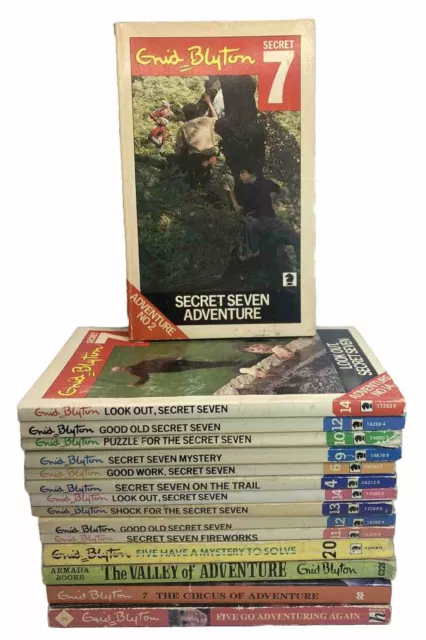 15 x Enid Blyton Bulk Lot -  The Secret Seven - Famous Five. Vintage Retro.