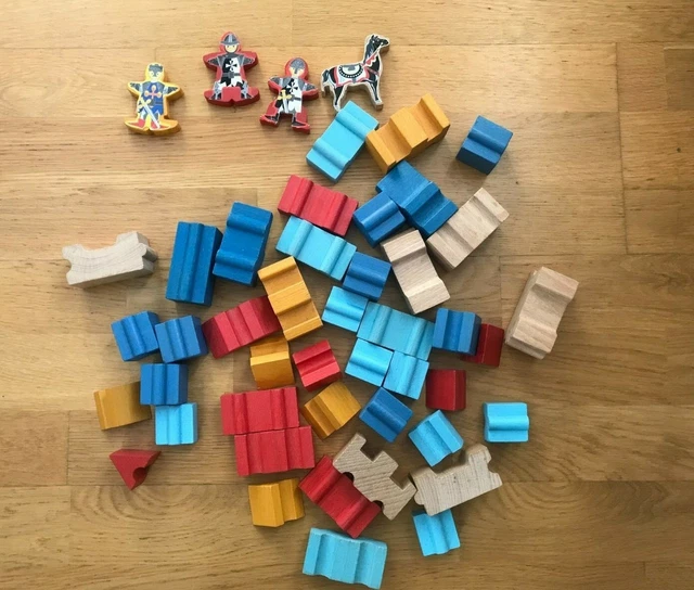 lot cubes en bois pour château fort