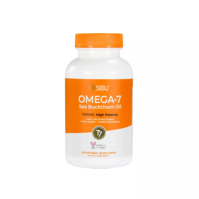 SIBU Omega 7 Sea Buckthorn Oil, 120 Soft gels