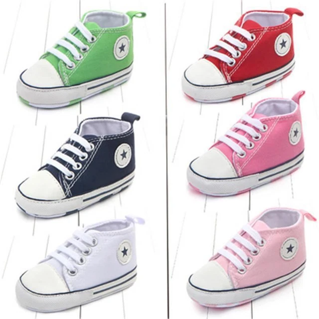 1 Paio Tela Classica SPORTS Scarpe da Ginnastica Neonati Bambino Primo Walkers