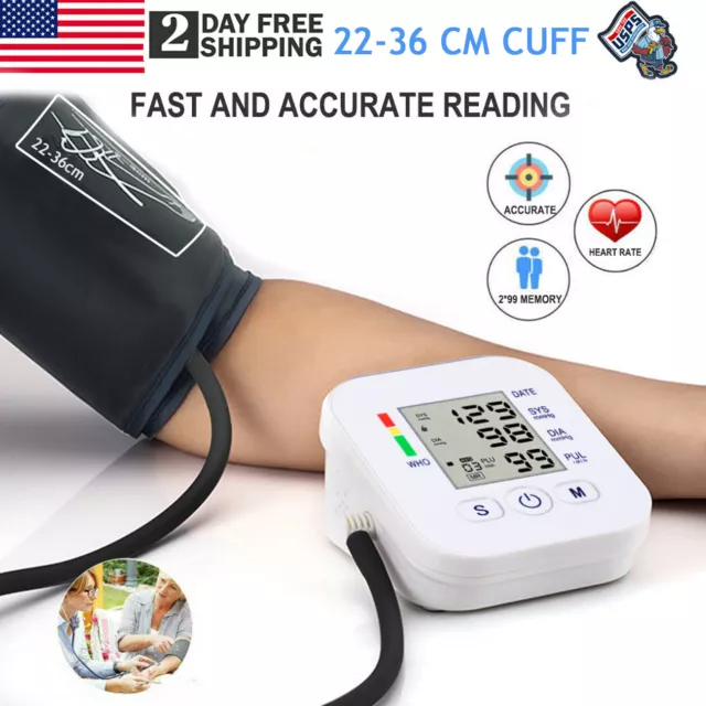 Arm Blood Pressure Monitor Digital BP Cuff Machine Tester Automatic Upper Voice