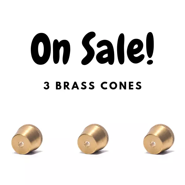 3 X Small Bonza Bucket Brass Cone Piece Free Shipping