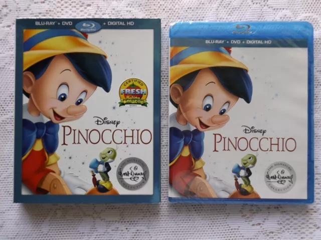 Disney Pinocchio The Signature Collection Bluray New Sealed With Slip Cover