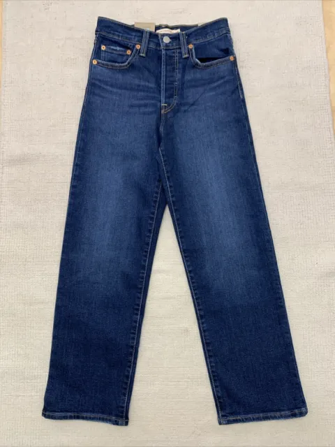 Levi’s Ribcage Straight Ankle Damen High Waist Blue Jeans W24 L27 NEU m. Etikett