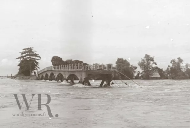 1920 1930 - Indochine Cambodge Laos - Photographie Plaque de verre Stereo 6x13cm