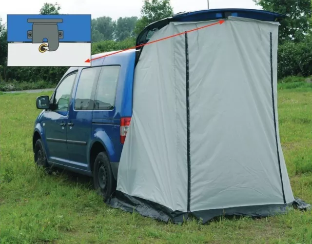 Caddy Camper Tailgate Tent Brunner Pilote Rear Awning Shower room INC DOOR  POLES 8022068074931