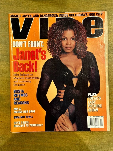 Vibe Magazine November 1997 Janet Jackson Busta Rhymes Tupac Shakur Snoop Dogg