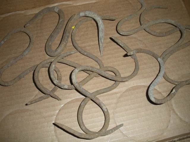 Vintage Cast Iron MEAT HOOKS / Double Hooks 2
