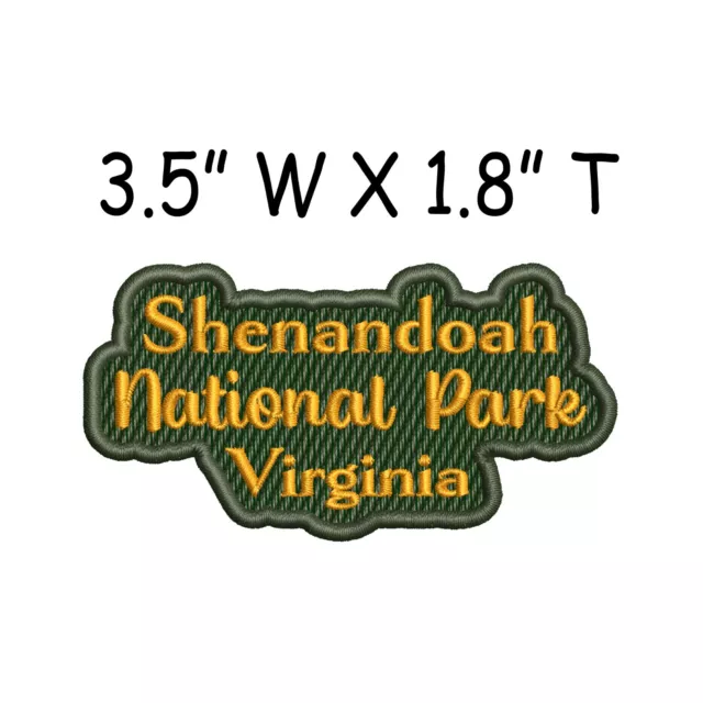 Shenandoah National Park Patch Embroidered Iron-on Applique Nature Souvenir