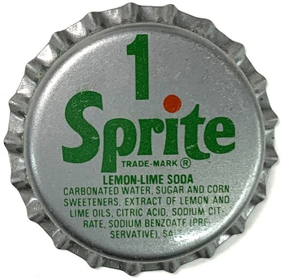 SODA BOTTLE CAPS Vintage Original LemonLime Sprite CocaCola Coke 1980