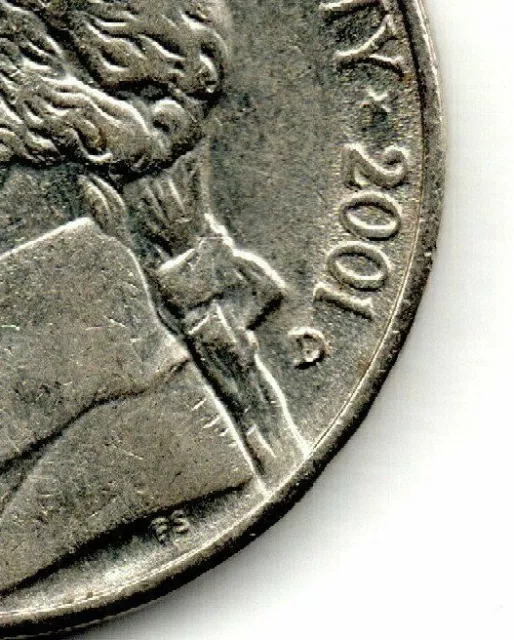 2001 D Jefferson Nickel Double Date & D/D Mintmark Error Coin Circulated #Ec31!