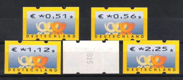 Bund ATM MiNr. 4.1 kompletter VS - Satz Nr. 2 zu 0,51 – 2,25 Euro postfrisch