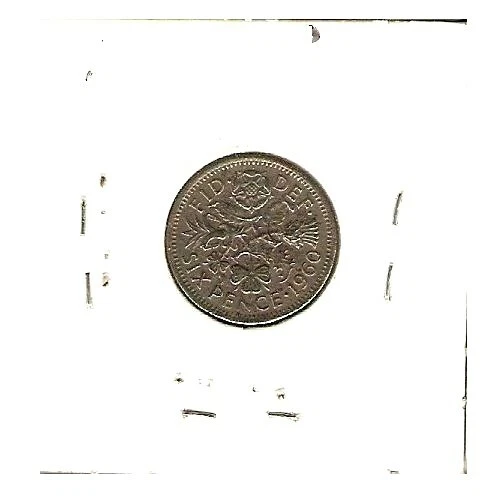 1960 GREAT BRITAIN Coin 6 Pence - Elizabeth II  - UK - GB