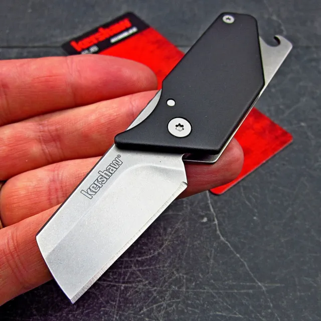 Kershaw Black PUB 8Cr13MOV Blade Bottle Open Everyday Carry Folding Pocket Knife