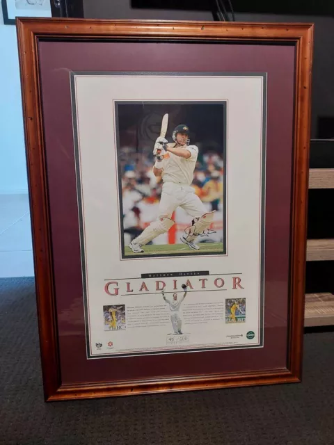 Matthew Hayden "Gladiator" Cricket Test Australian Sport Memorabilia Limited Ed