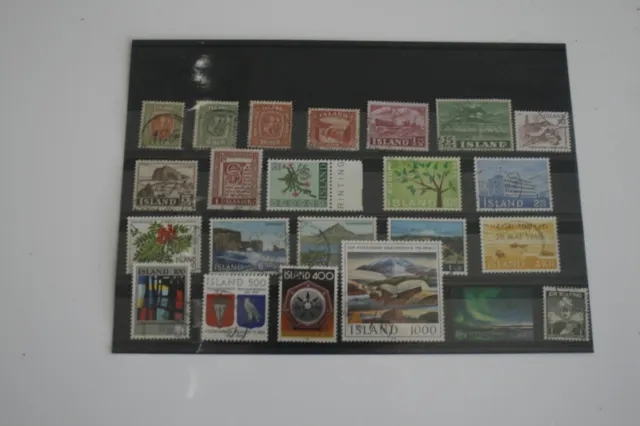 Lot mit isländischen Briefmarken