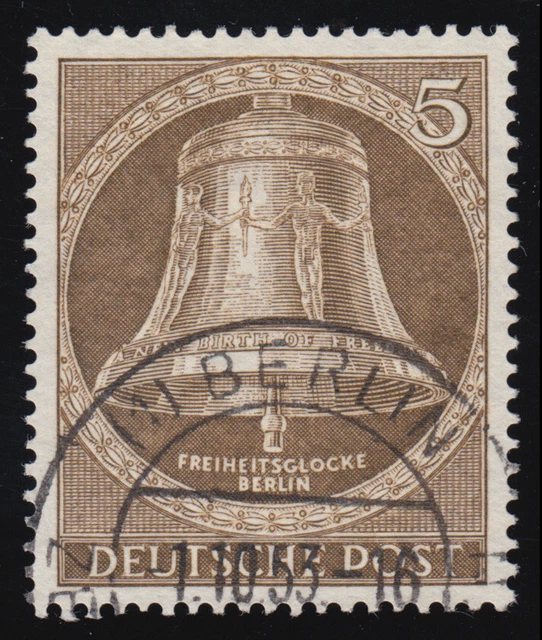 101 Glocke III Klöppel Mitte 5 Pf gestempelt O